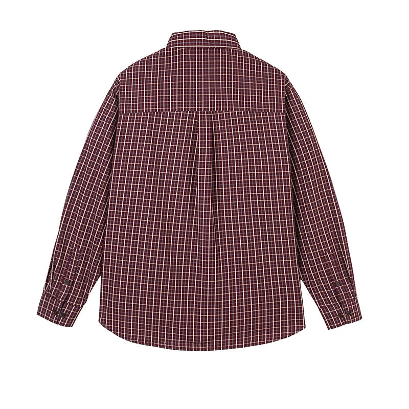 Spring Autumn High Streetwear Plaid Beach Vintage