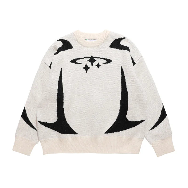 Men's Vintage Knitwear Y2K Stars Print Sweaters