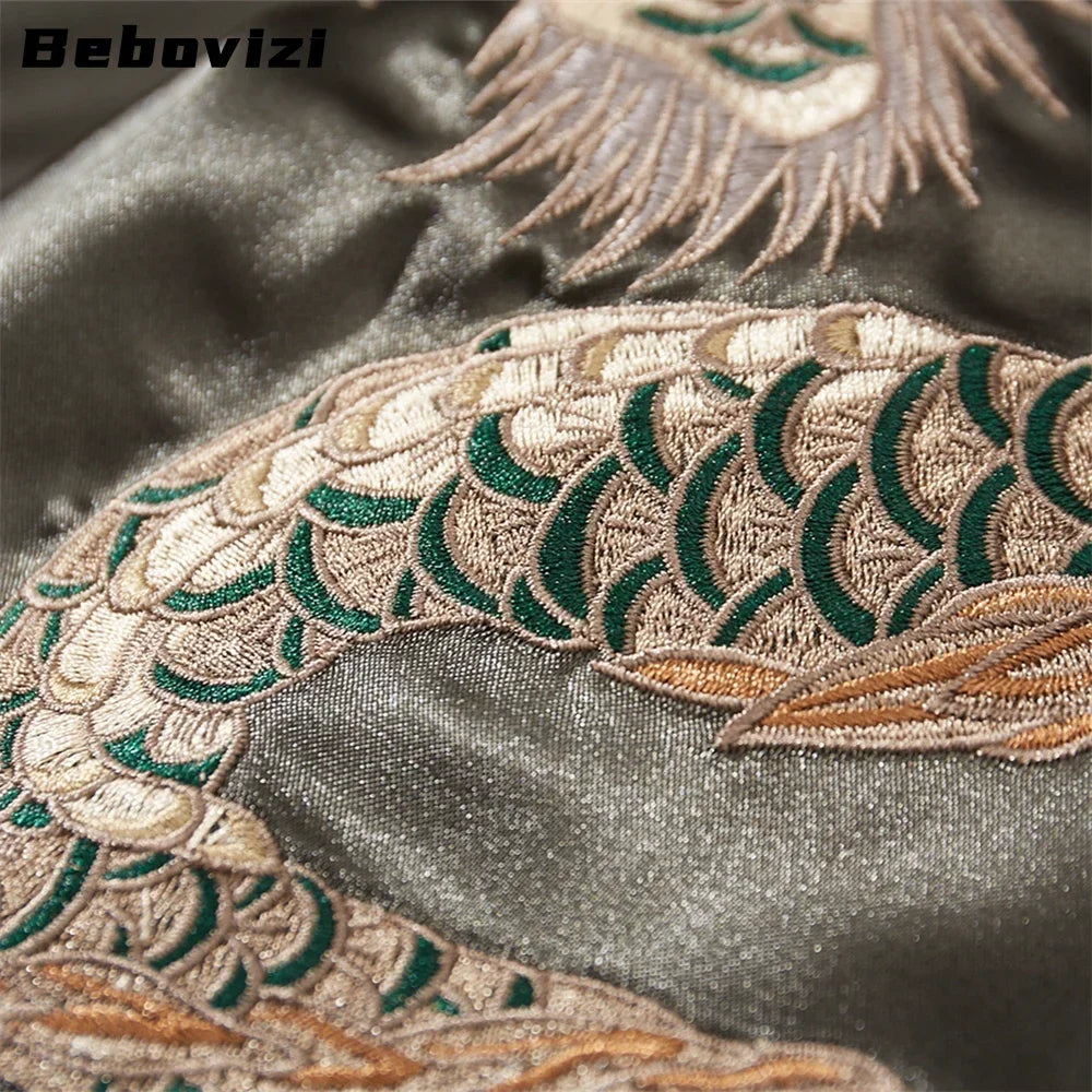 High Quality Autumn Dragon Embroidered Jacket