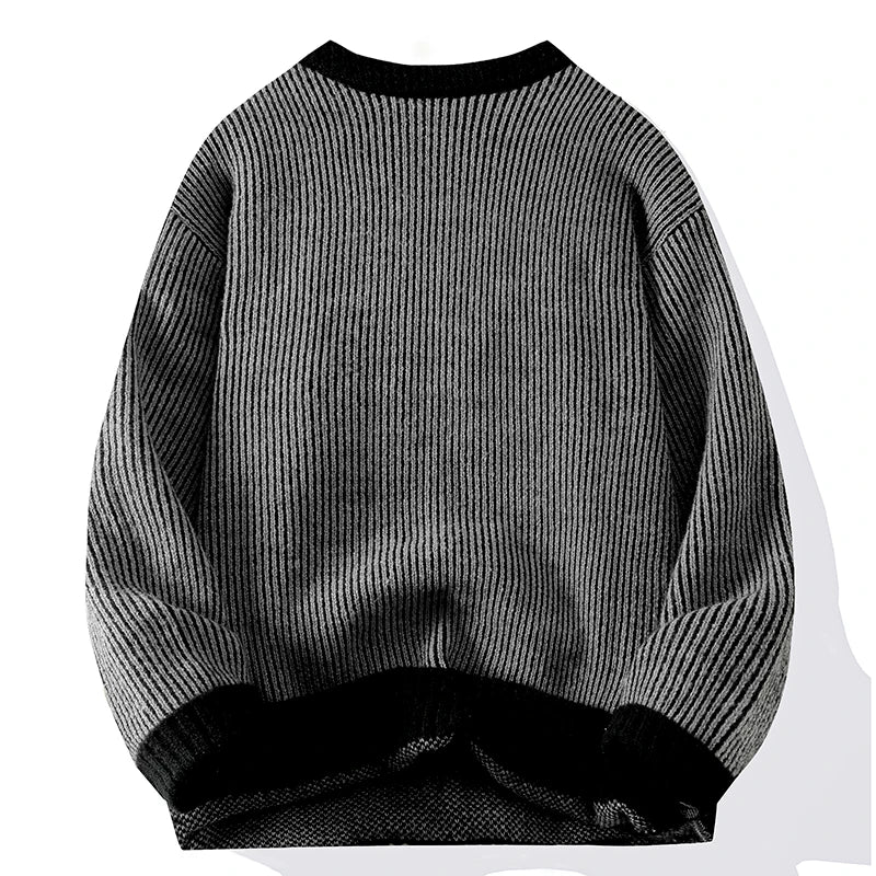 Crew Neck Long Sleeve Vest Sweater