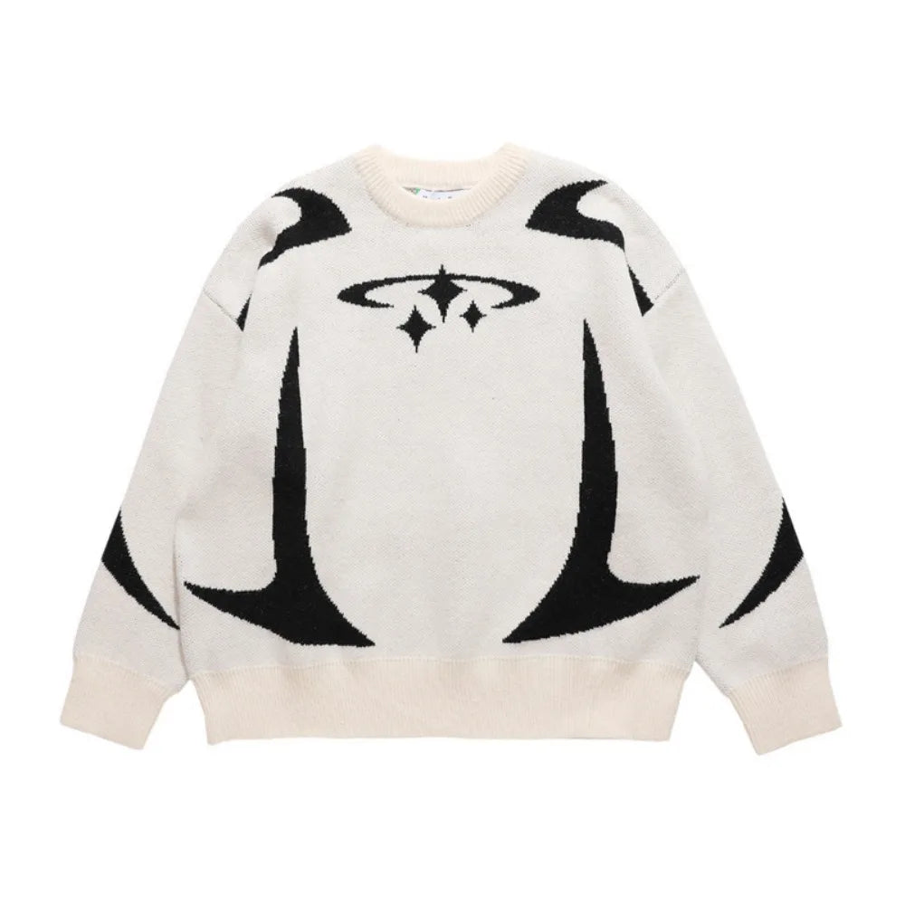 Men's Vintage Knitwear Y2K Stars Print Sweaters