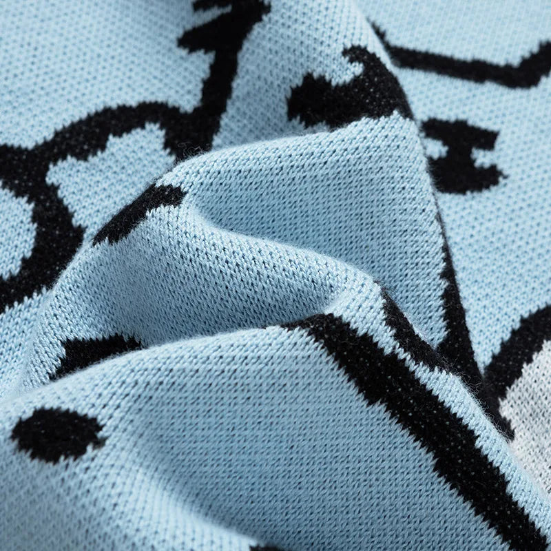 Men Retro Harajuku Vintage Oversized Sweaters