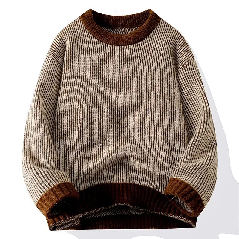 Crew Neck Long Sleeve Vest Sweater