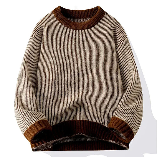 Crew Neck Long Sleeve Vest Sweater