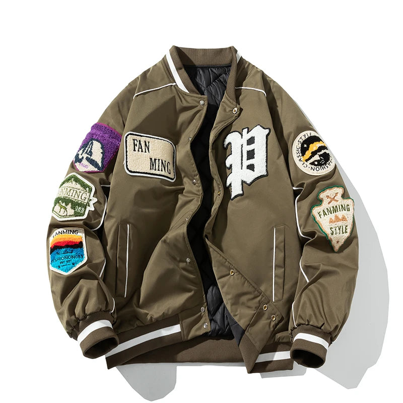 Winter Varsity Letter Badge American Baseball Jacket