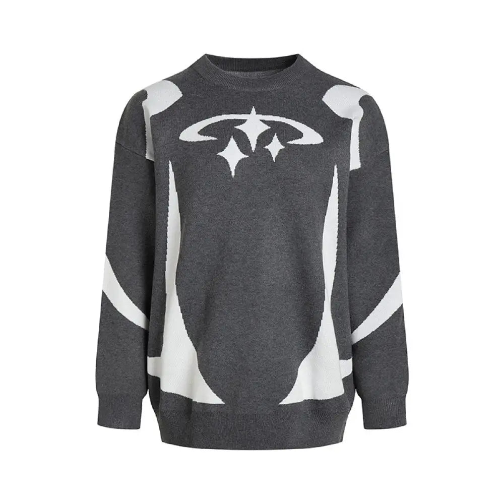 Men's Vintage Knitwear Y2K Stars Print Sweaters