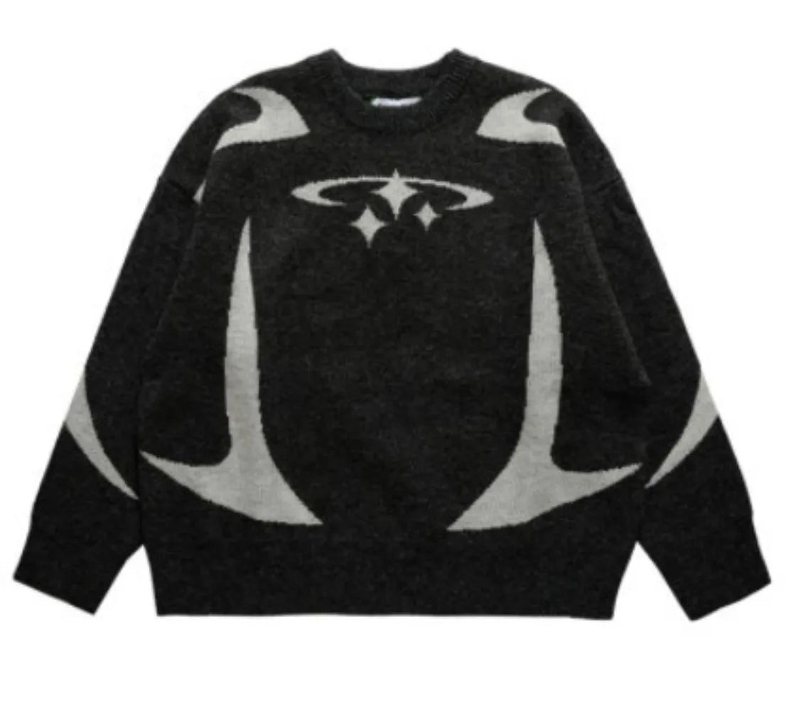 Men's Vintage Knitwear Y2K Stars Print Sweaters