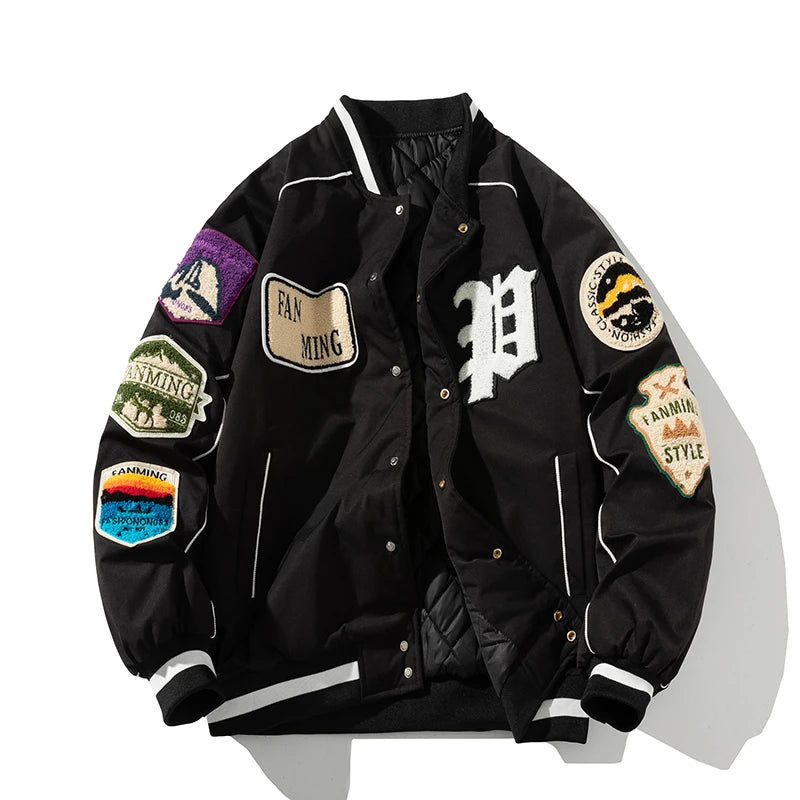 Winter Varsity Letter Badge American Baseball Jacket