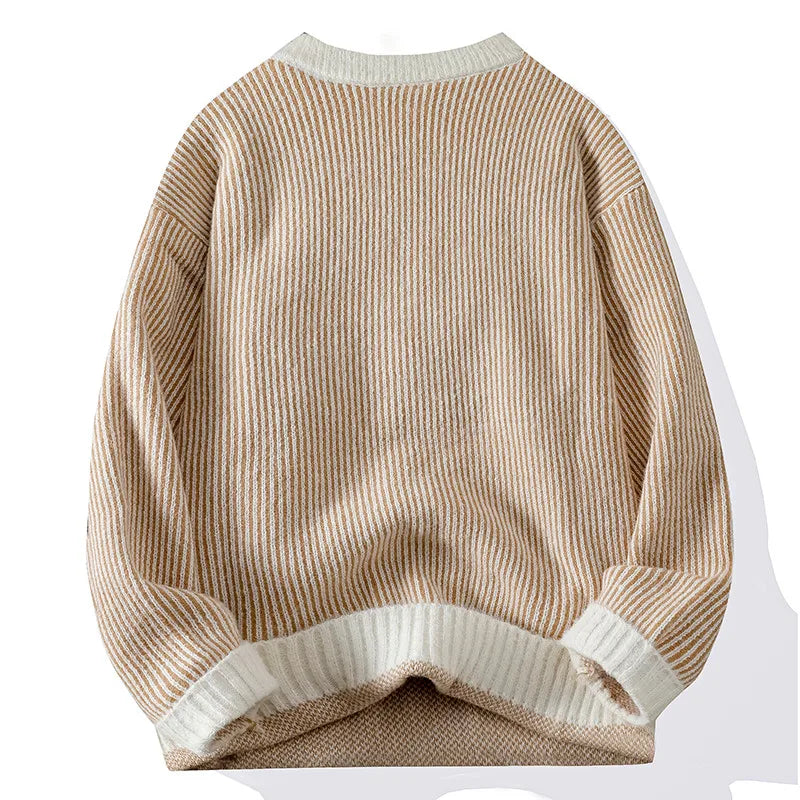 Crew Neck Long Sleeve Vest Sweater