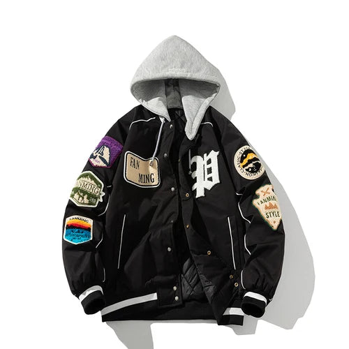 Winter Varsity Letter Badge American Baseball Jacket