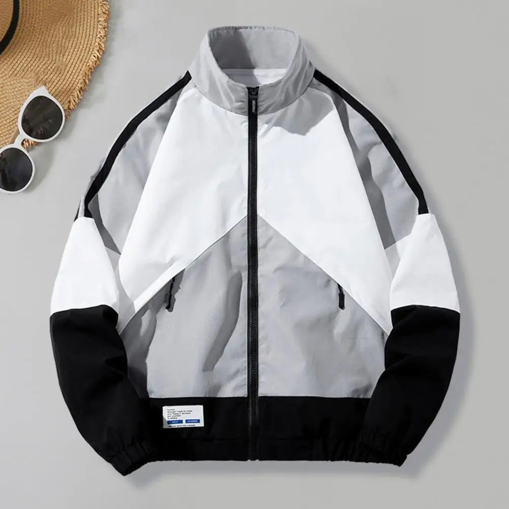 Hip Hop Varsity Jacket Men High Street Patchwork Bomber Jacket