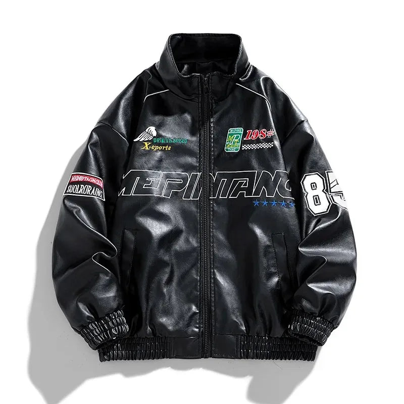 Motorcycle Wear Fashion Brand PU Leather Jacket