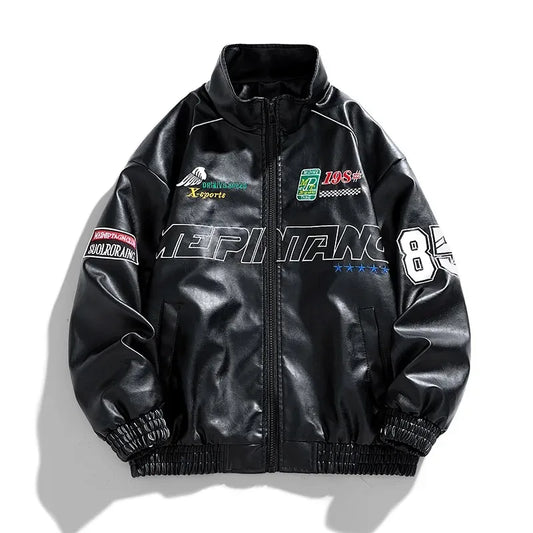 Motorcycle Wear Fashion Brand PU Leather Jacket