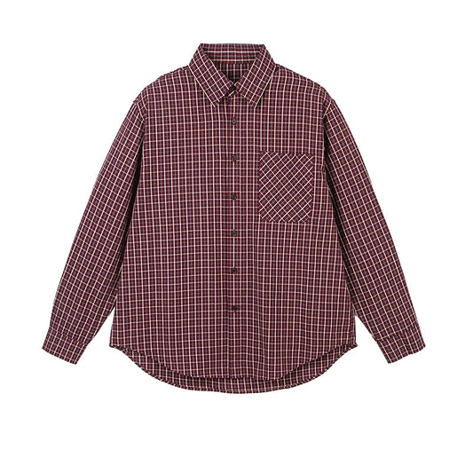 Spring Autumn High Streetwear Plaid Beach Vintage