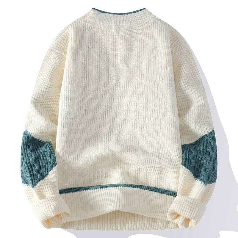 Men's Mock Neck Knitted Sweater
