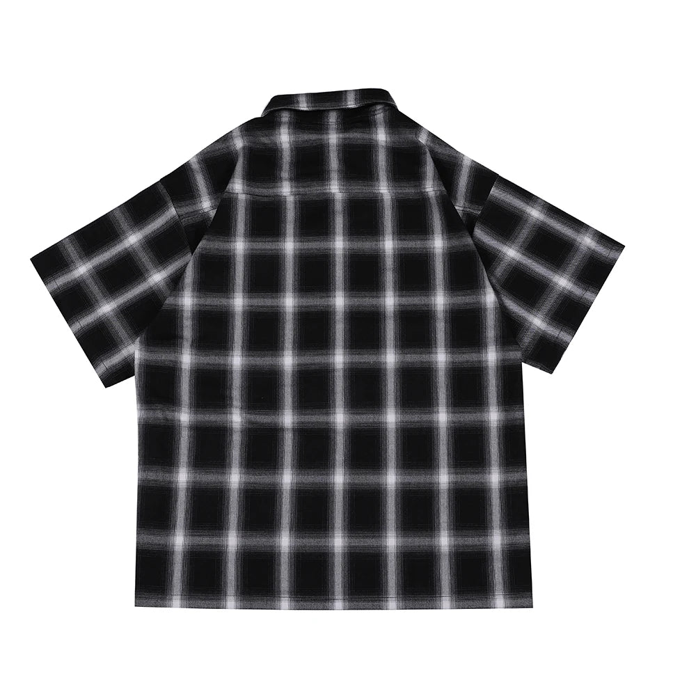Summer Short Sleeve Plaid Shirt
