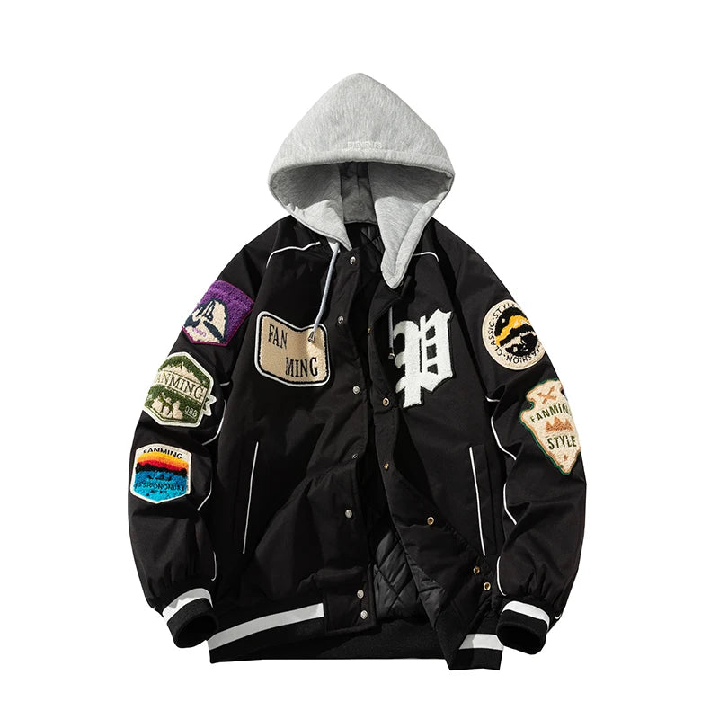 Winter Varsity Letter Badge American Baseball Jacket
