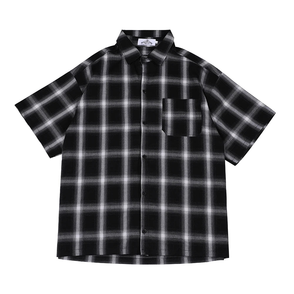 Summer Short Sleeve Plaid Shirt