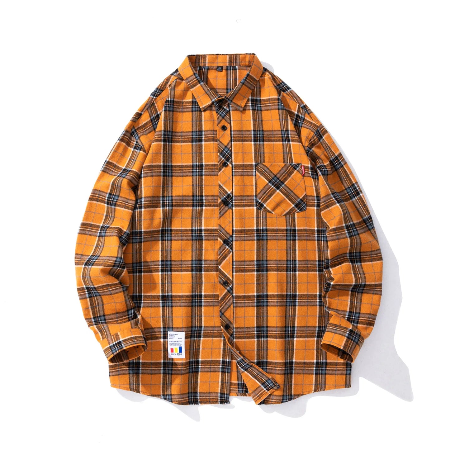 Plaid Long Sleeve Loose Casual Shirt