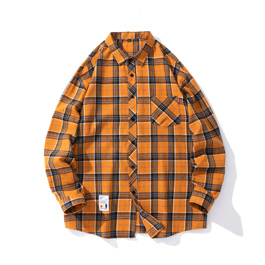 Plaid Long Sleeve Loose Casual Shirt