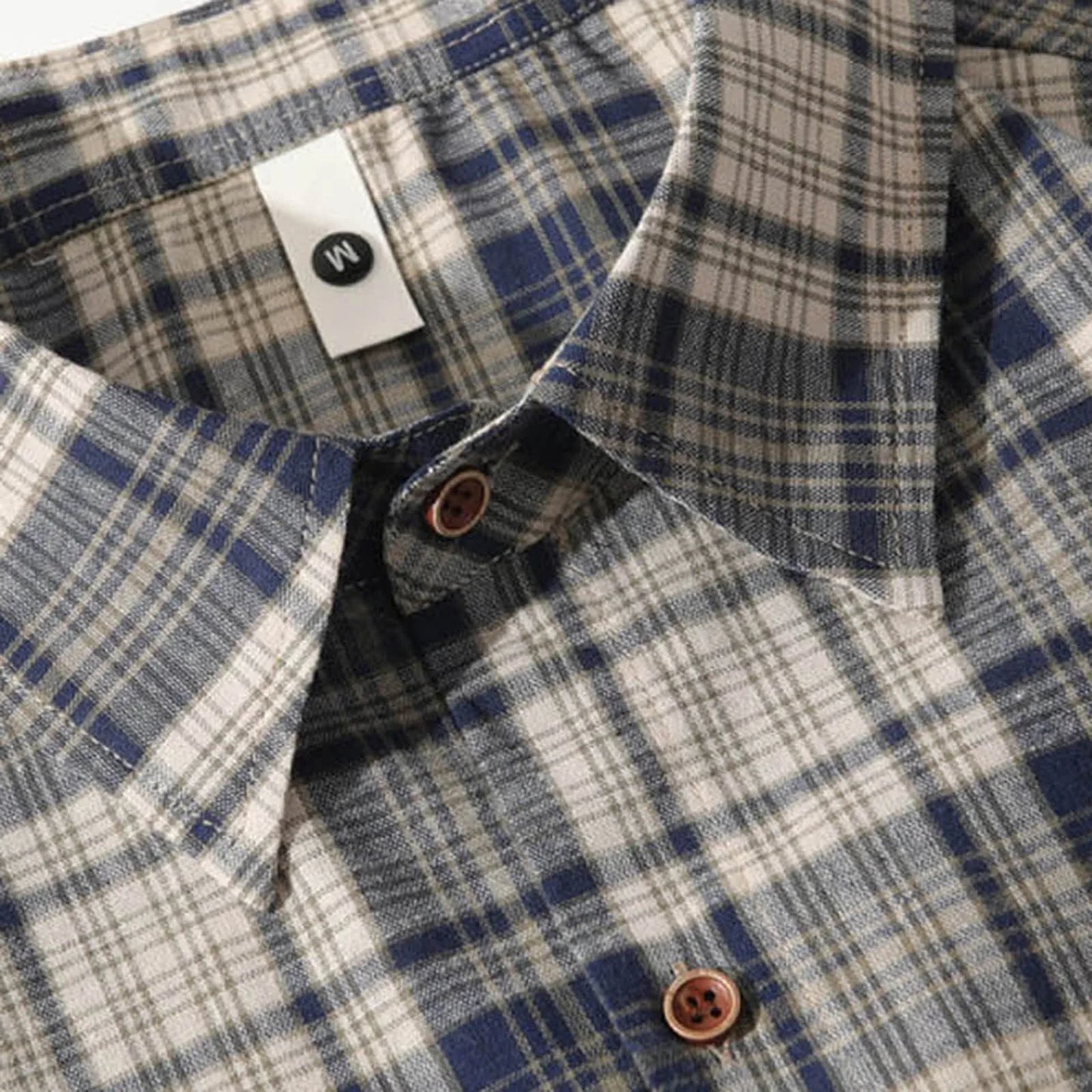 Men's Vintage Plaid Casual Loose Casual Short Sleeved Lapel Shirts