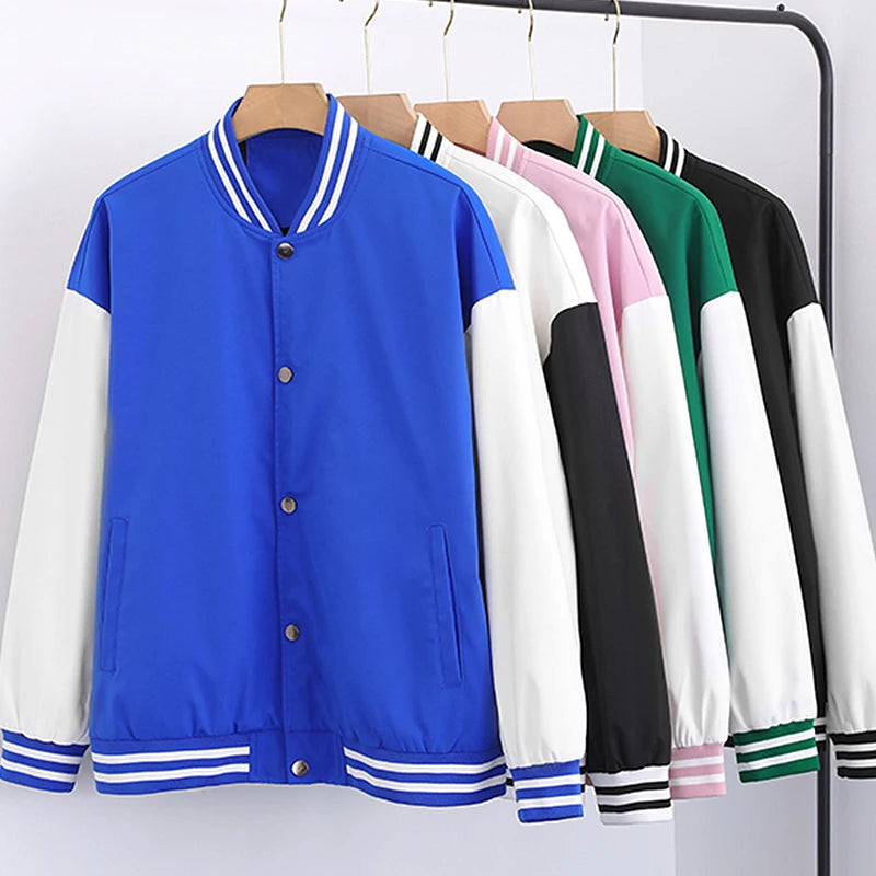 Spring Autumn Men's Pilot Couple Baseball Jacket