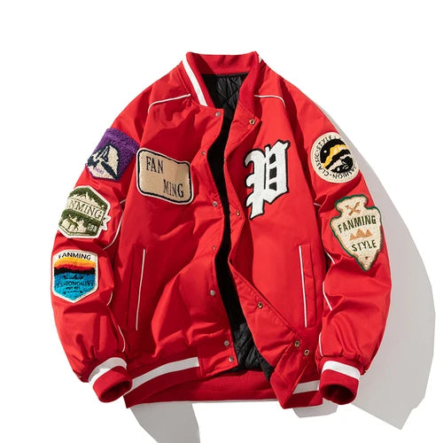 Winter Varsity Letter Badge American Baseball Jacket