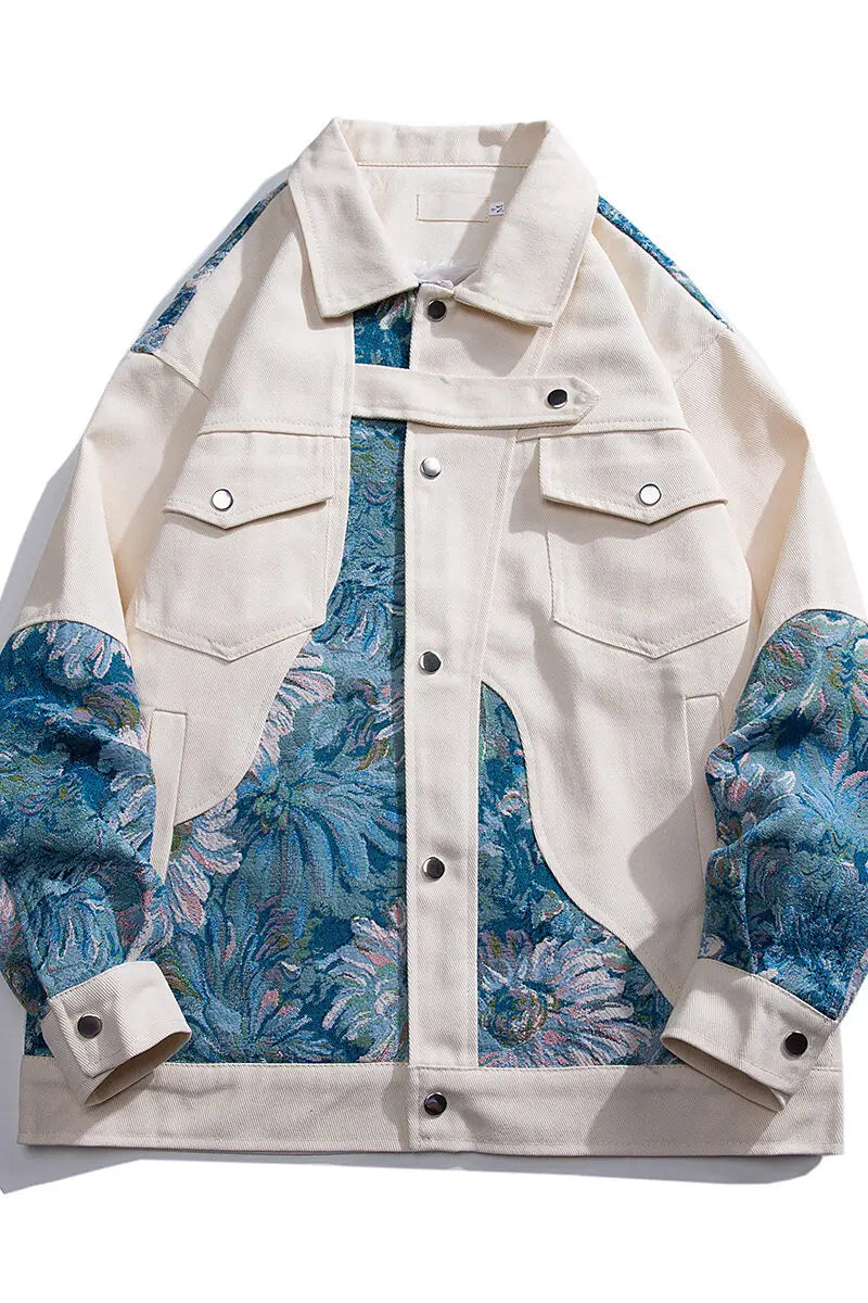 Men's Streetwear Woman Embroidered Jacket