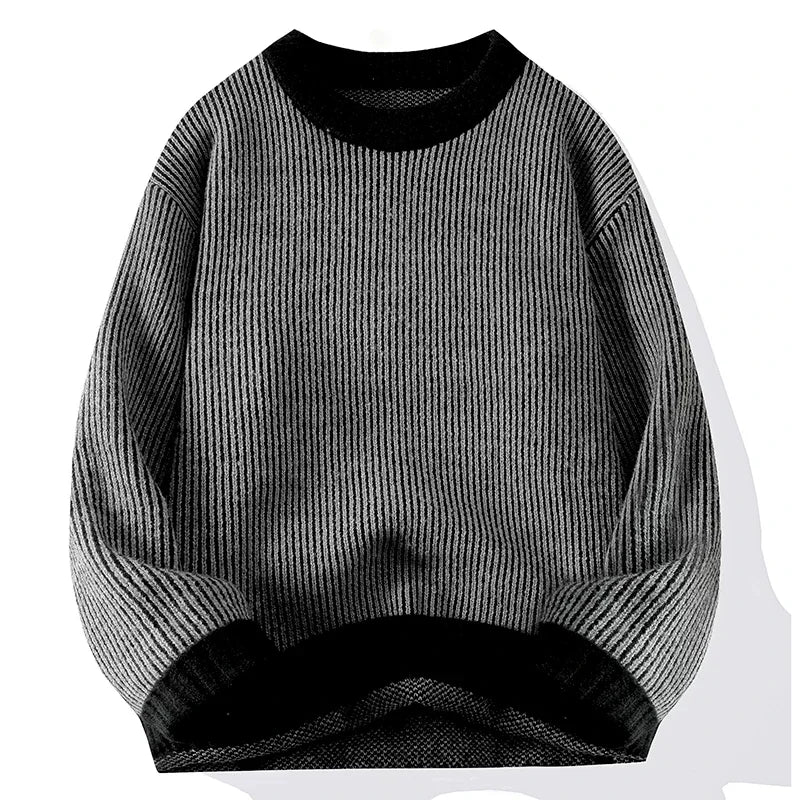 Crew Neck Long Sleeve Vest Sweater