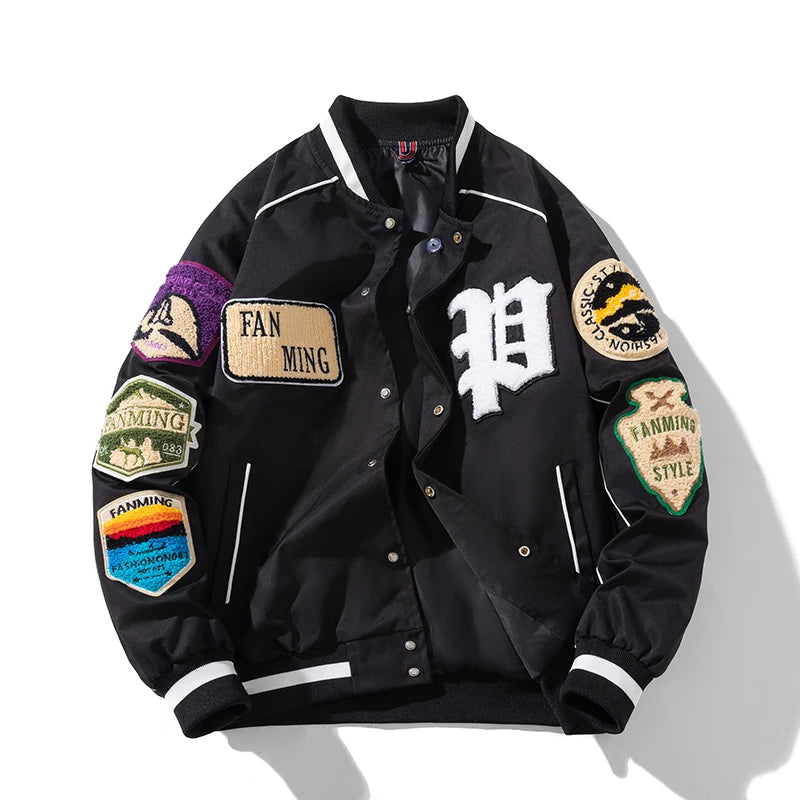 Winter Varsity Letter Badge American Baseball Jacket