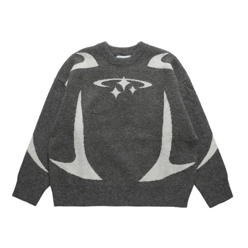 Men's Vintage Knitwear Y2K Stars Print Sweaters