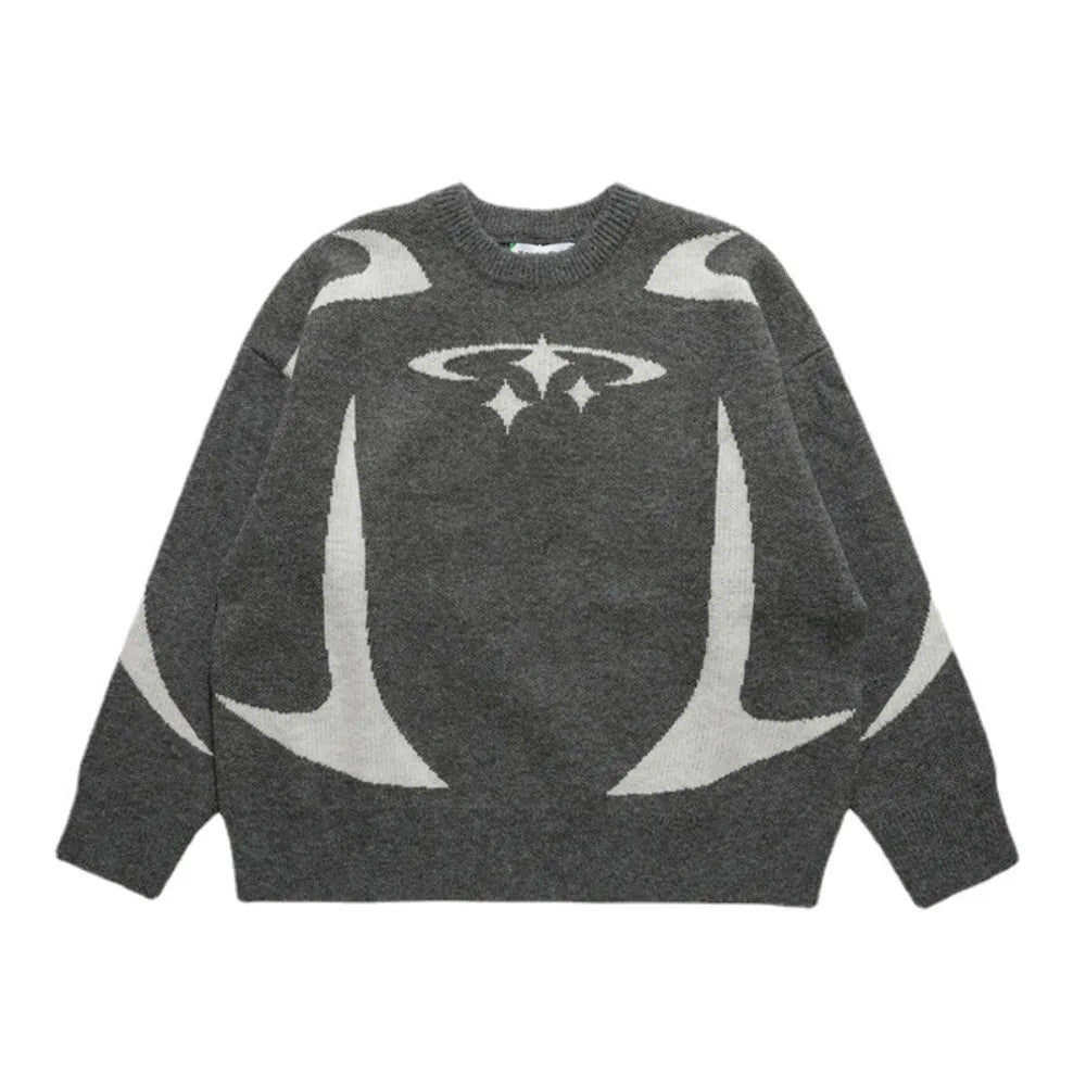 Men's Vintage Knitwear Y2K Stars Print Sweaters