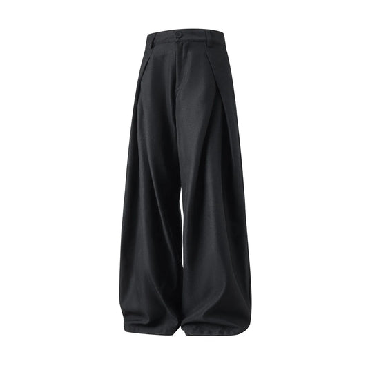 Men's Pleated Casual Trendy Straight Trousers
