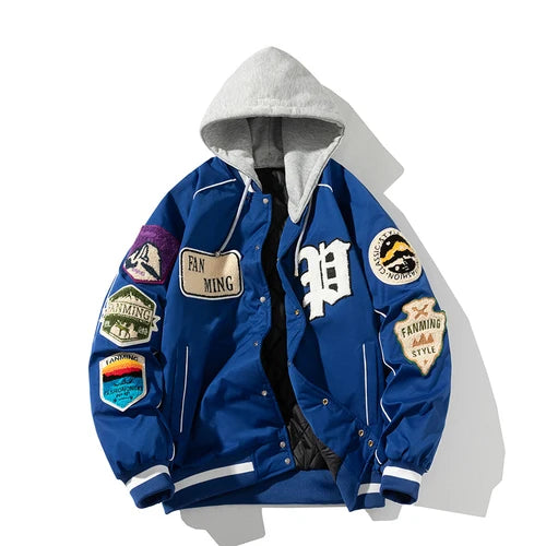 Winter Varsity Letter Badge American Baseball Jacket