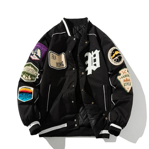 Winter Varsity Letter Badge American Baseball Jacket