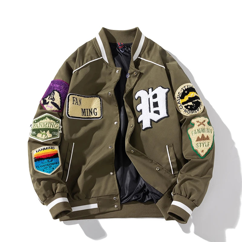 Winter Varsity Letter Badge American Baseball Jacket