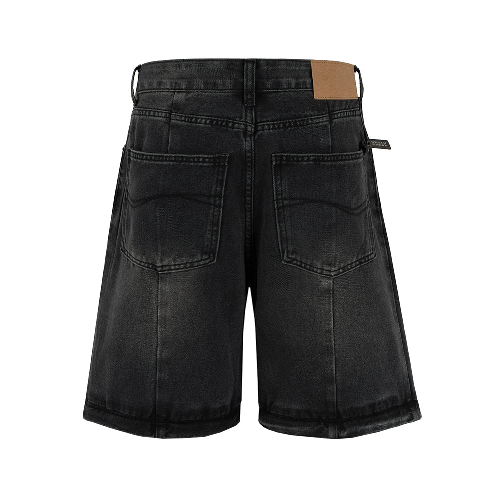 Vintage Washed Distressed Detachable Micro Flared Jeans