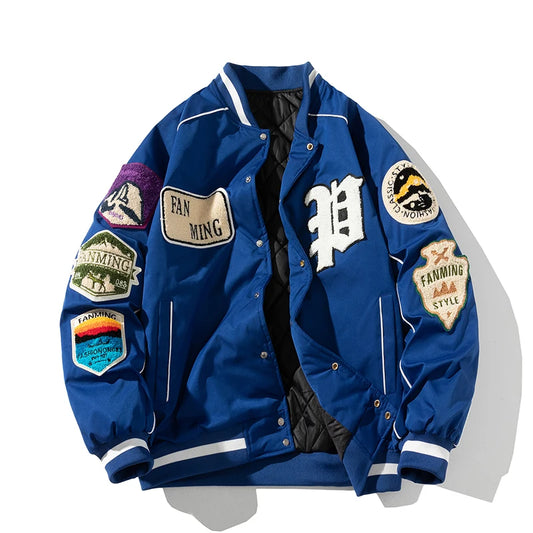 Winter Varsity Letter Badge American Baseball Jacket